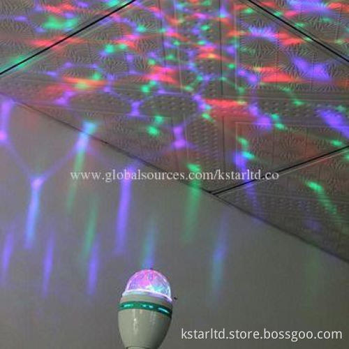 E27/B22 3W RGB Crystal Magic Ball LED Full Color Rotating Stage Party Light, 85 to 250V